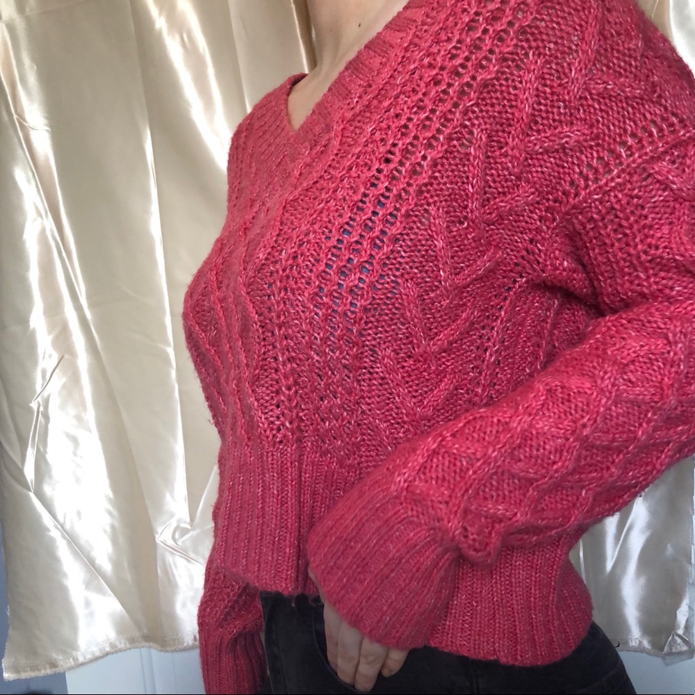 American Eagle Pink Knit Sweater